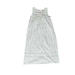 Eileen West Floral Sleeveless Nightgown Women's Small White Cottagecore